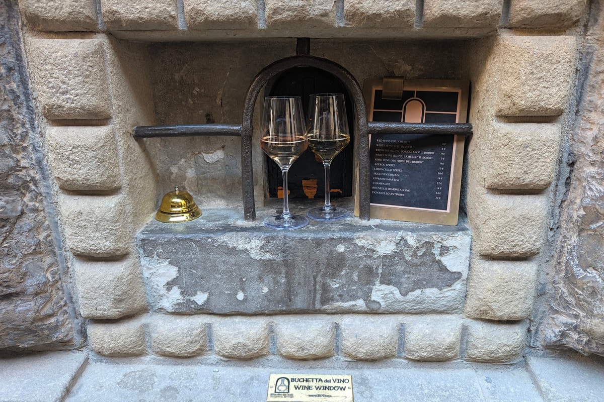 Wine windows in Florence