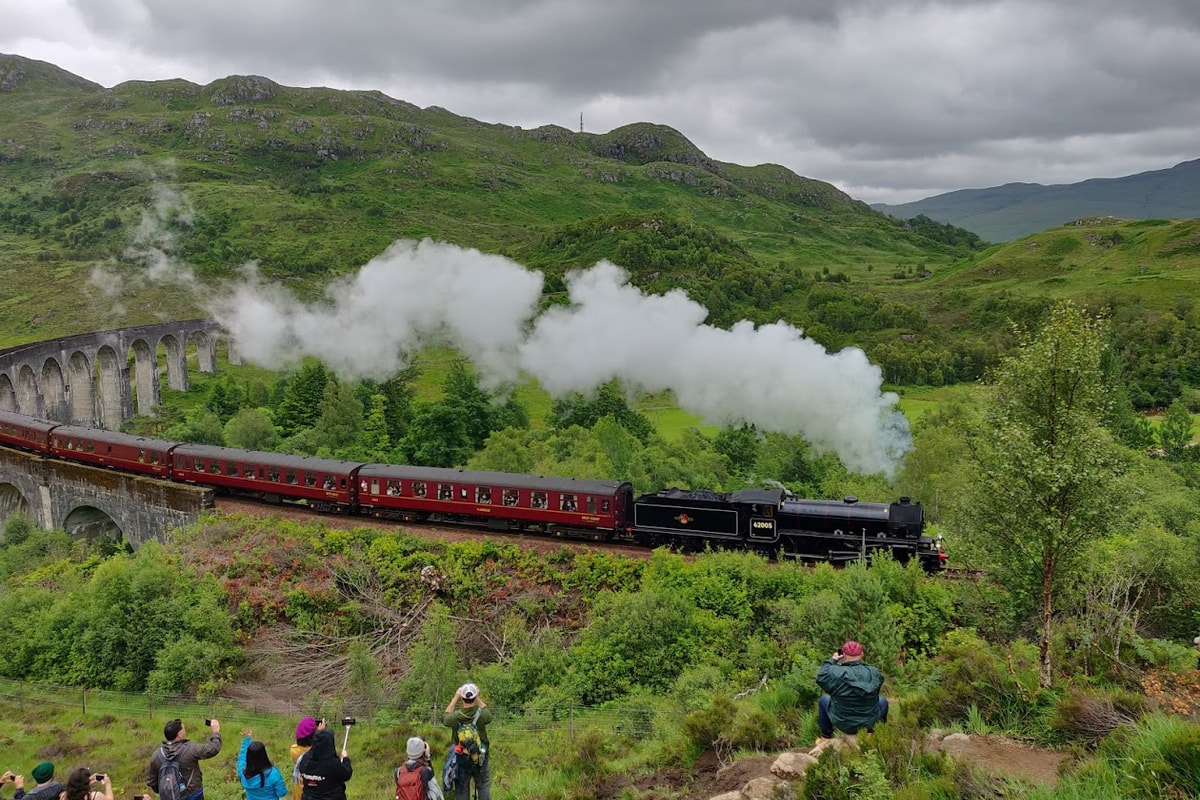 Hogwarts Express viewpoint at Glenfinnan Viaduct