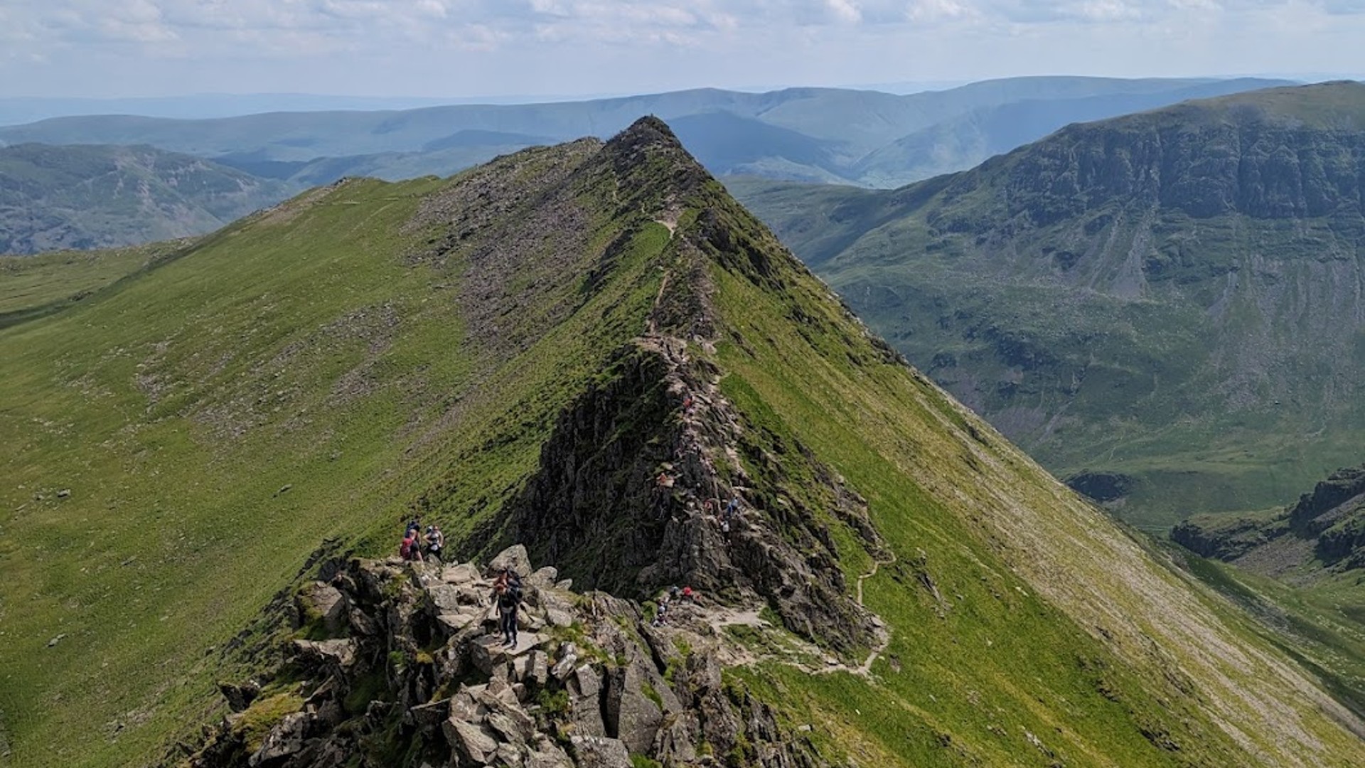 Hiking Helvellyn via Striding Edge in the Lake District