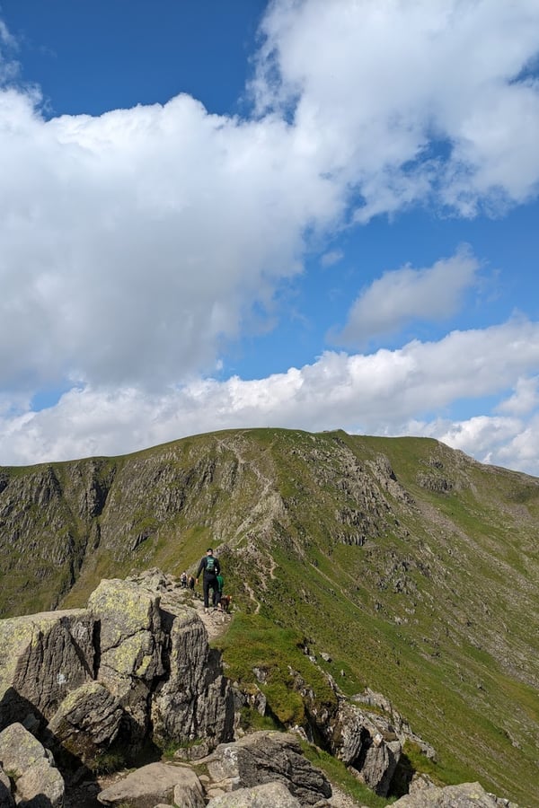 Hiking Helvellyn via Striding Edge