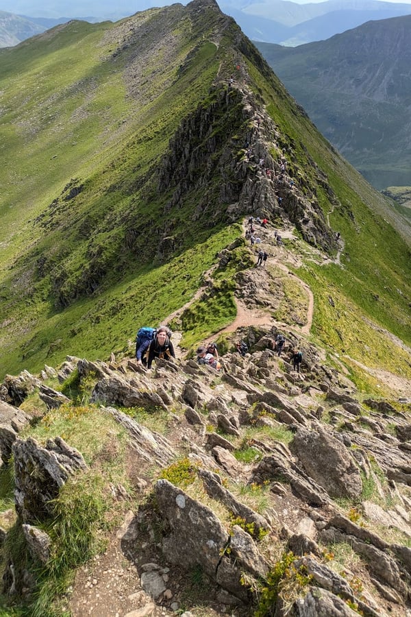 Hiking Helvellyn via Striding Edge