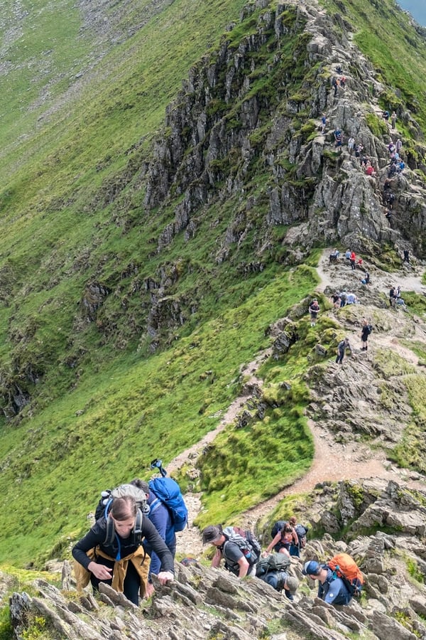 Hiking Helvellyn via Striding Edge