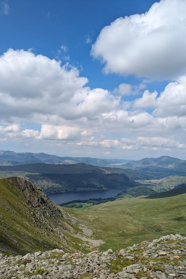Hiking Helvellyn via Striding Edge to the summit