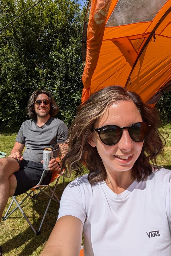 Camping at Ten Acres Vineyard in Devon