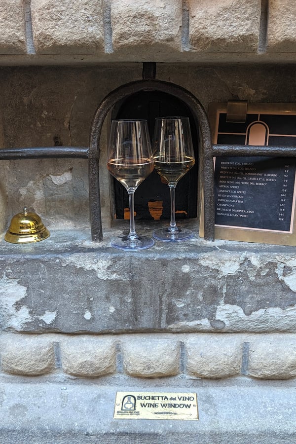 Wine windows in Florence